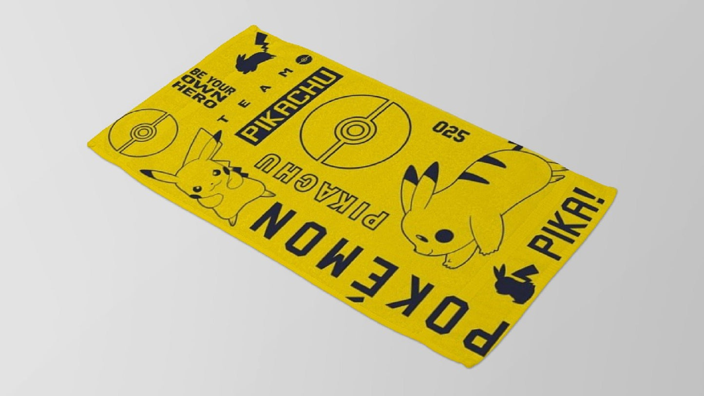 Pokemon Strandtuch 140x70 cm Weiches Badetuch aus Baumwolle