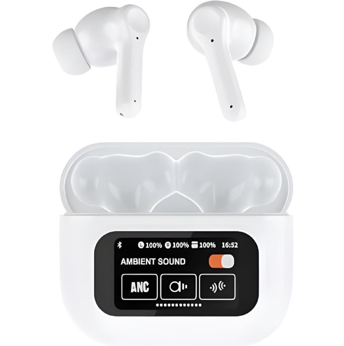 Xssive In-Ear-Kopfhörer Bluetooth Earbuds ANC mit LCD Touch Screen USB-C Anschluss