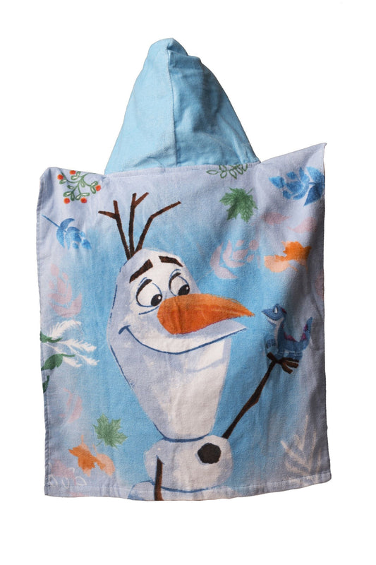 Disney Frozen Badeponcho für Kinder Hochwertiger Frottee aus 100 % Baumwolle