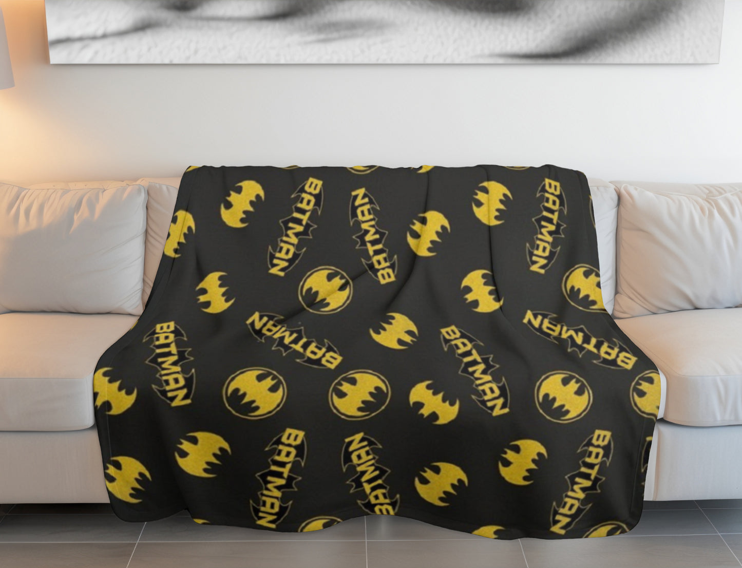 Batman Wohndecke Set 110x150 cm – Flauschige Decke