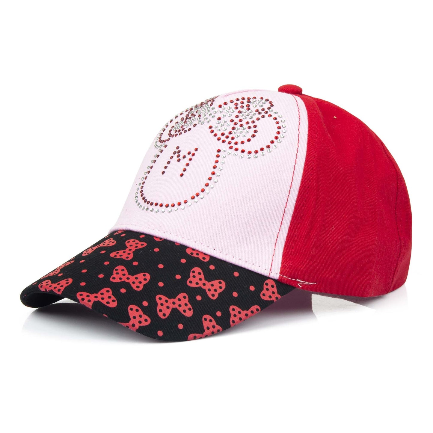 Minnie Mouse Kappe Glitter – Glitzernde Disney Cap, 100% Baumwolle, für Frauen und Mädchen