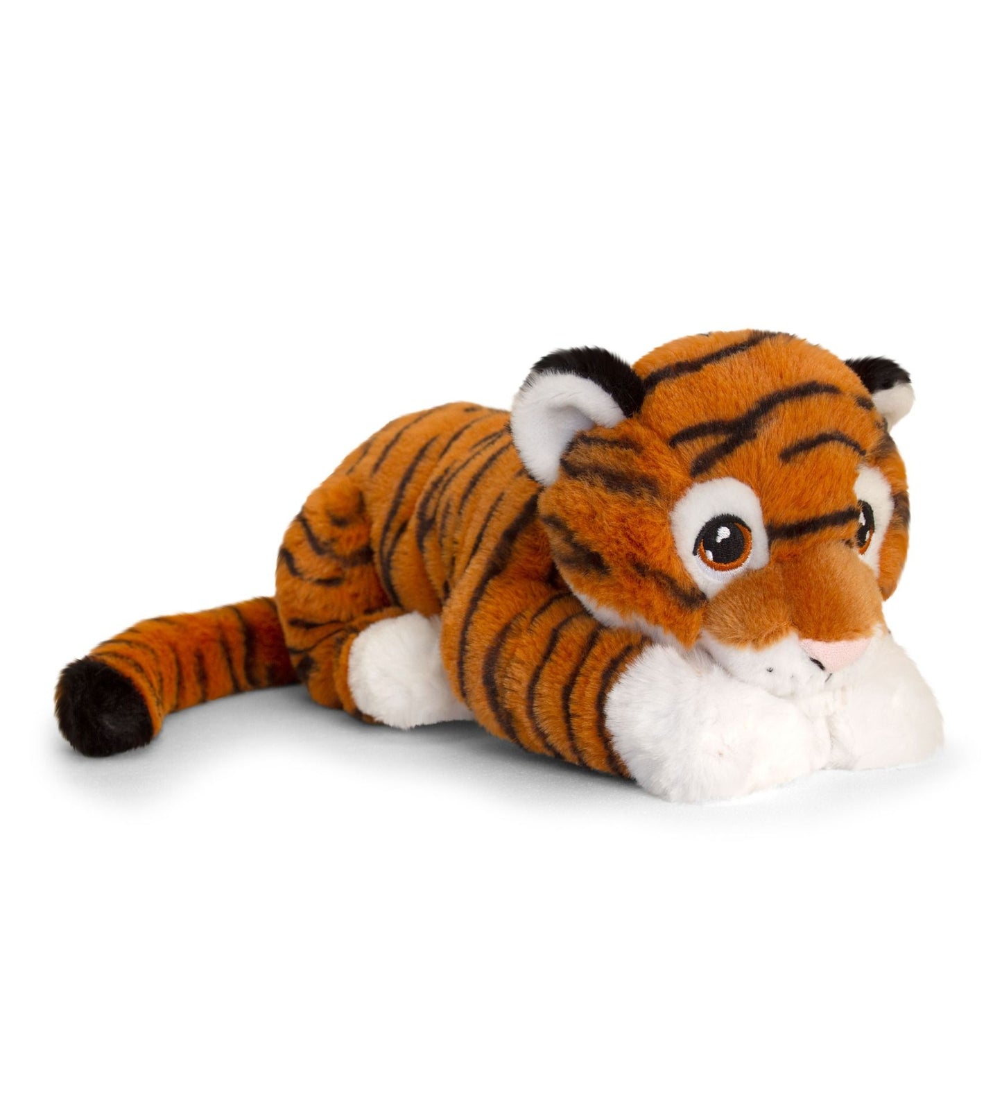 Keel Toys Tiger Plüschfigur liegend 25 cm für Kinder von 3 bis 12