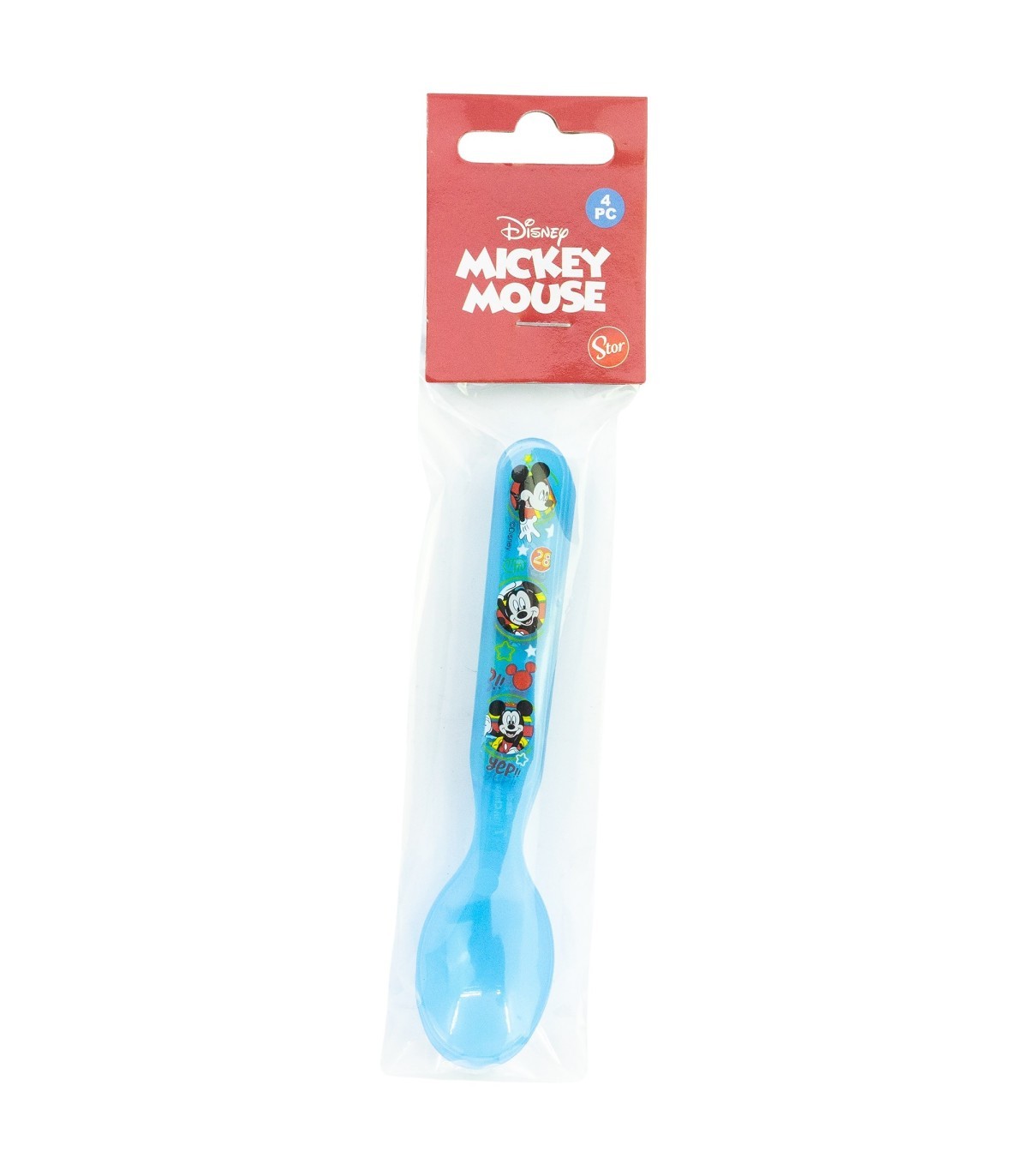 Disney Mickey Mouse Kinder Löffel Set 4 teilig geeignet für Mikrowelle und Spülmaschine ab 4 Jahre