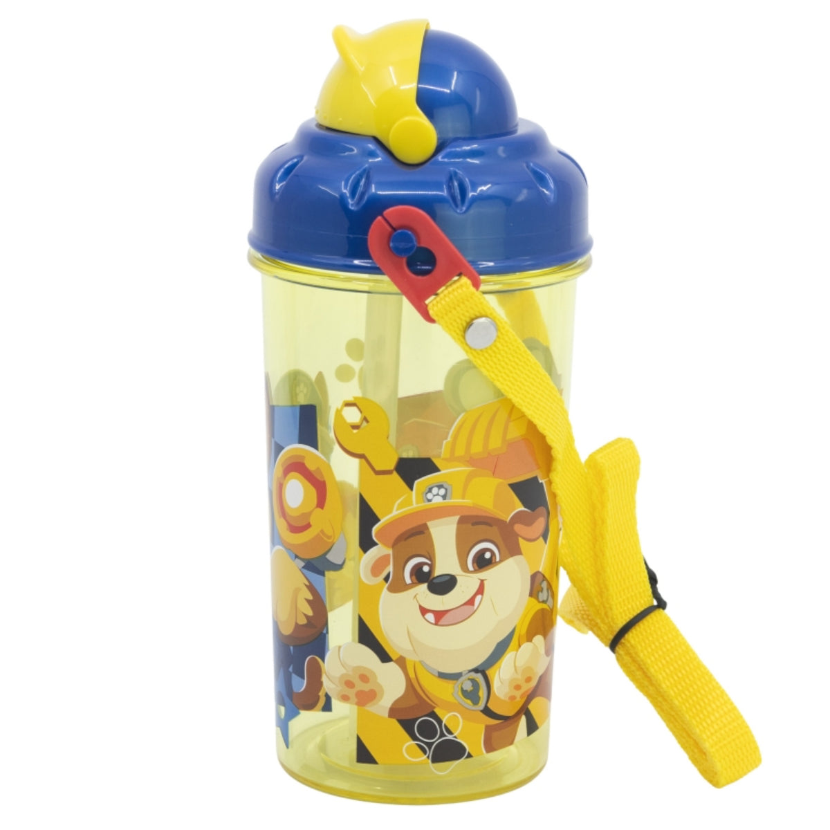 Paw Patrol Kinder Trinkflasche 465 ml mit Strohhalm und Tragegurt