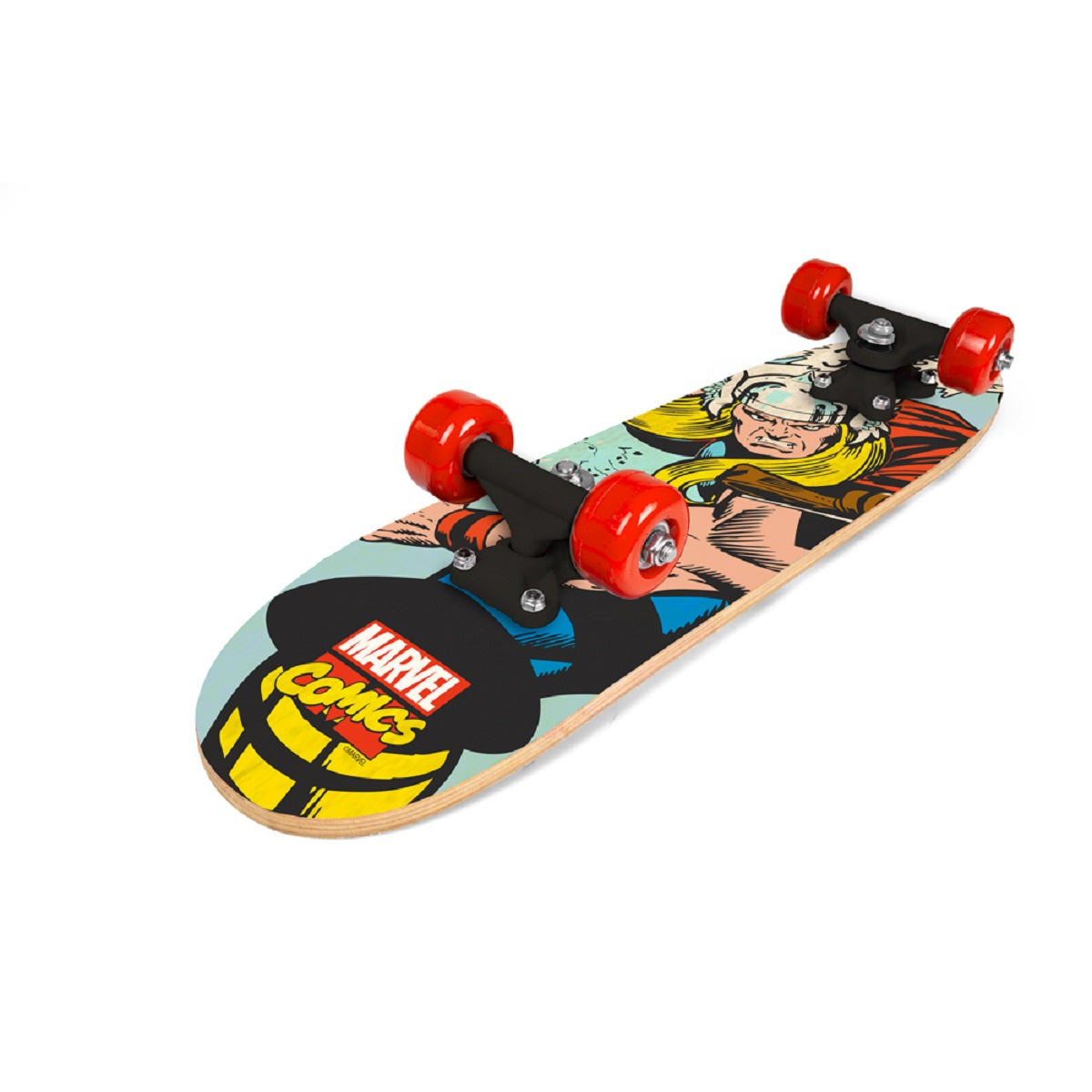 Marvel Thor Skateboard – Robustes 9-Schichten Ahornholz mit 95A PVC-Rädern