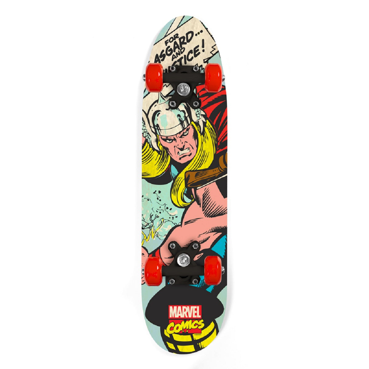 Marvel Thor Skateboard – Robustes 9-Schichten Ahornholz mit 95A PVC-Rädern