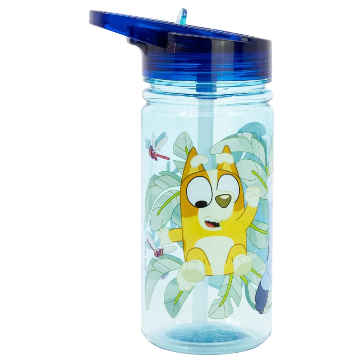 Bluey Trinkflasche 475 ml Kinderflasche mit Klappdeckel & Griff