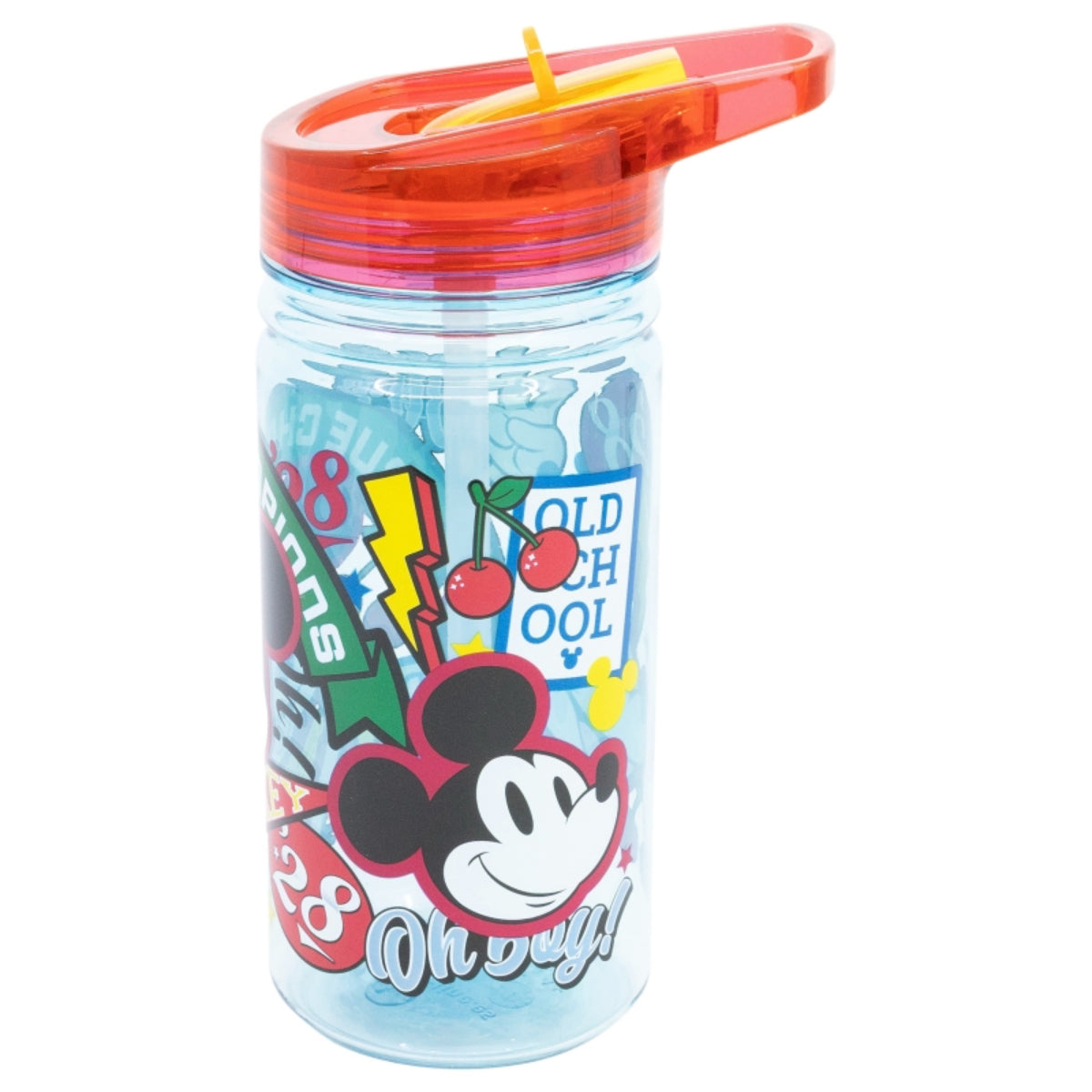 Disney Mickey Trinkflasche 475 ml Kinderflasche mit Klappdeckel & Griff