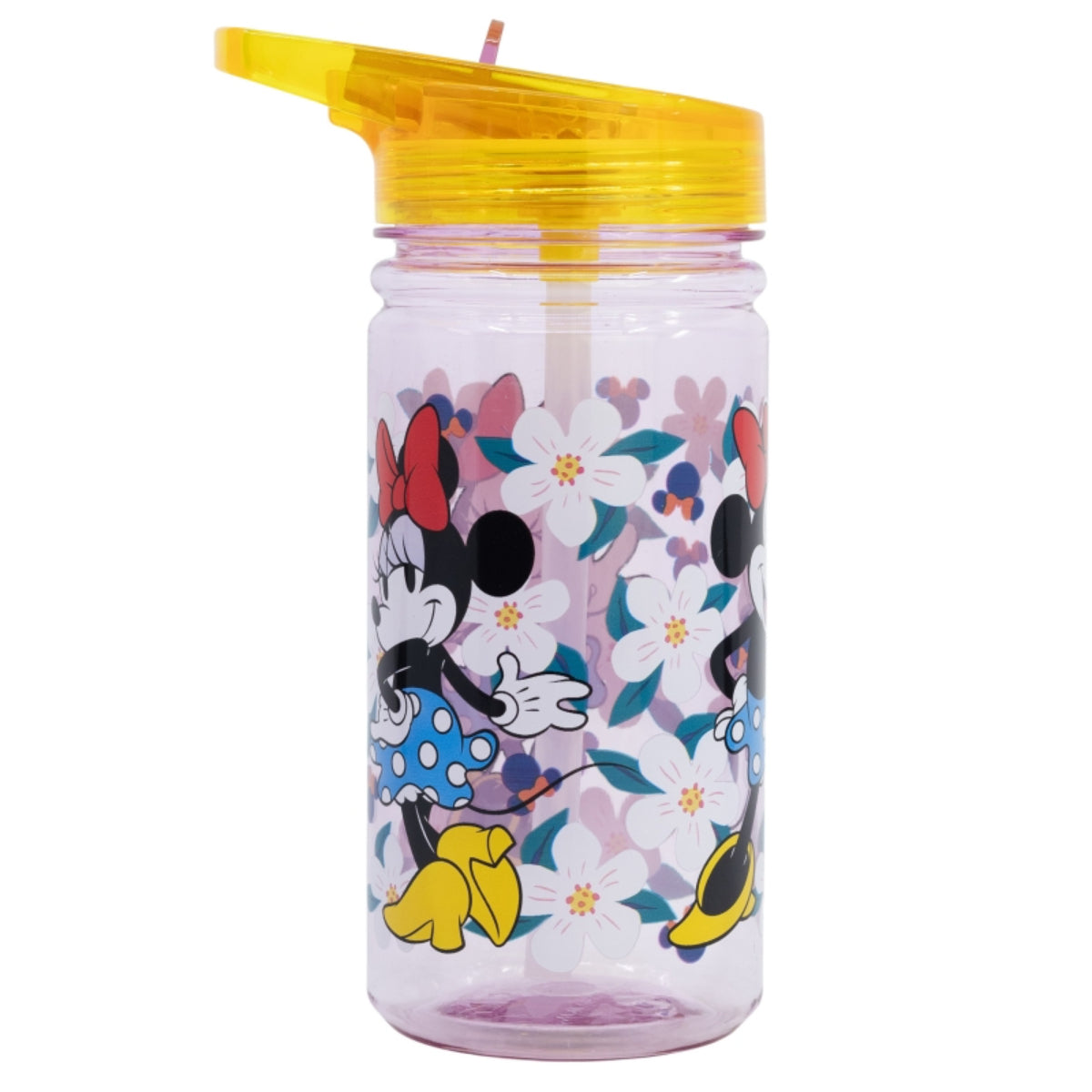 Disney Minnie Trinkflasche 475 ml Kinderflasche mit Klappdeckel & Griff