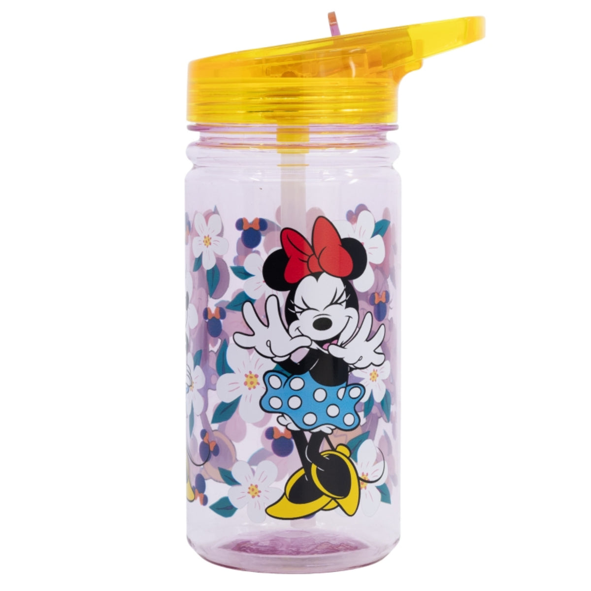Disney Minnie Trinkflasche 475 ml Kinderflasche mit Klappdeckel & Griff