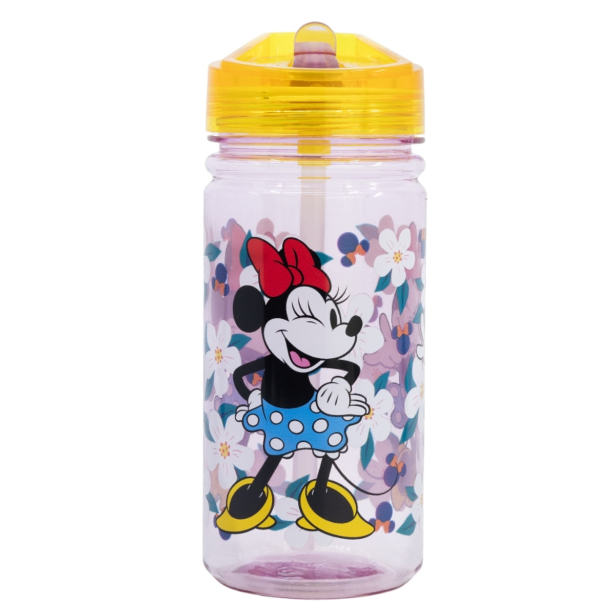Disney Minnie Trinkflasche 475 ml Kinderflasche mit Klappdeckel & Griff