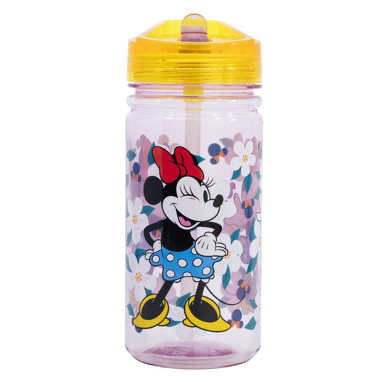 Disney Minnie Trinkflasche 475 ml Kinderflasche mit Klappdeckel & Griff