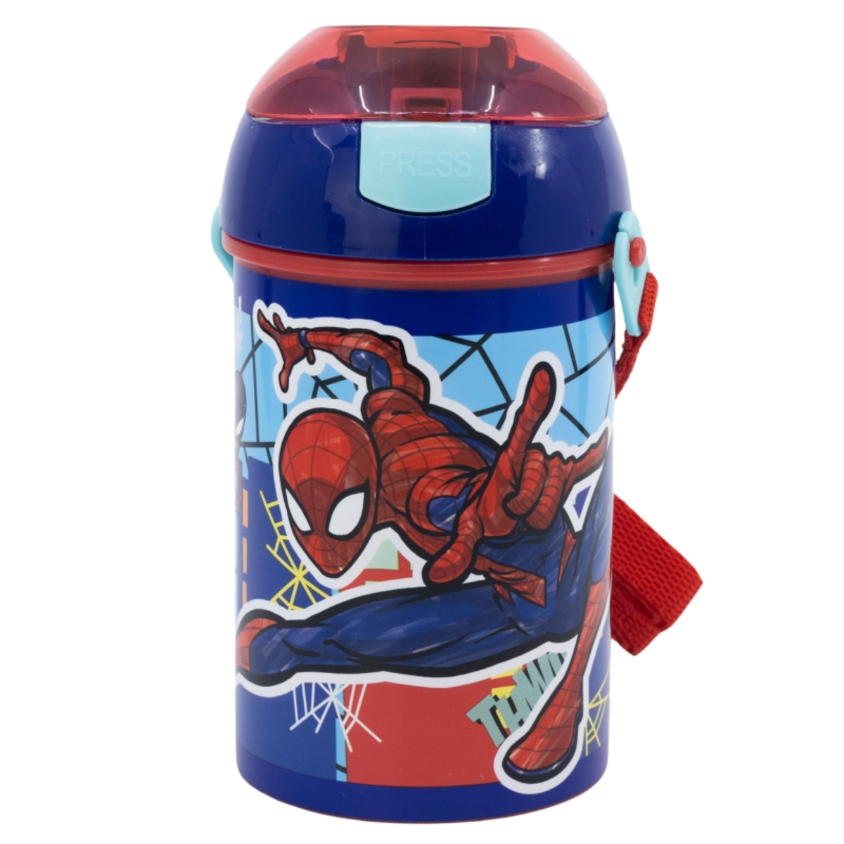 Spiderman Kinderflasche 450 ml Wasserflasche für Schule & Freizeit