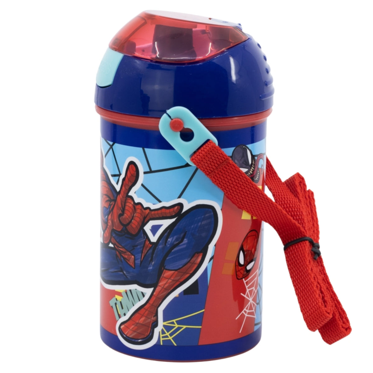 Spiderman Kinderflasche 450 ml Wasserflasche für Schule & Freizeit