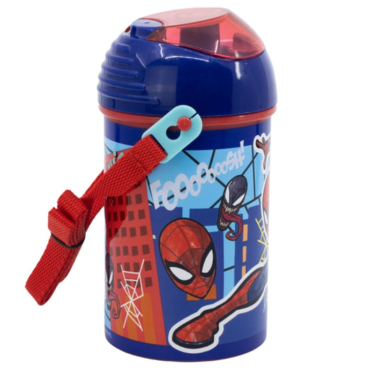 Spiderman Kinderflasche 450 ml Wasserflasche für Schule & Freizeit