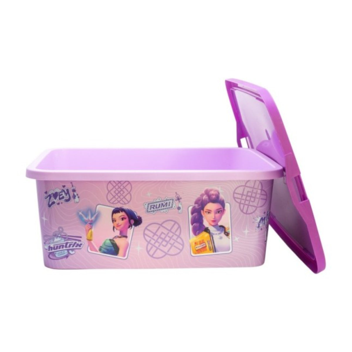 KPop HUNTRIX Violet Aufbewahrungsbox 13 L Ordnungsbox Klickbox für Spielzeug und Zubehör