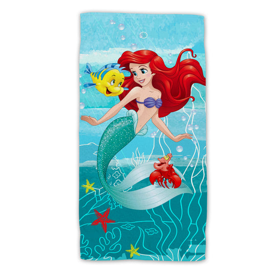 Ariel Friends Strandtuch 70x140 cm – Baumwolle Badetuch für Strand & Pool