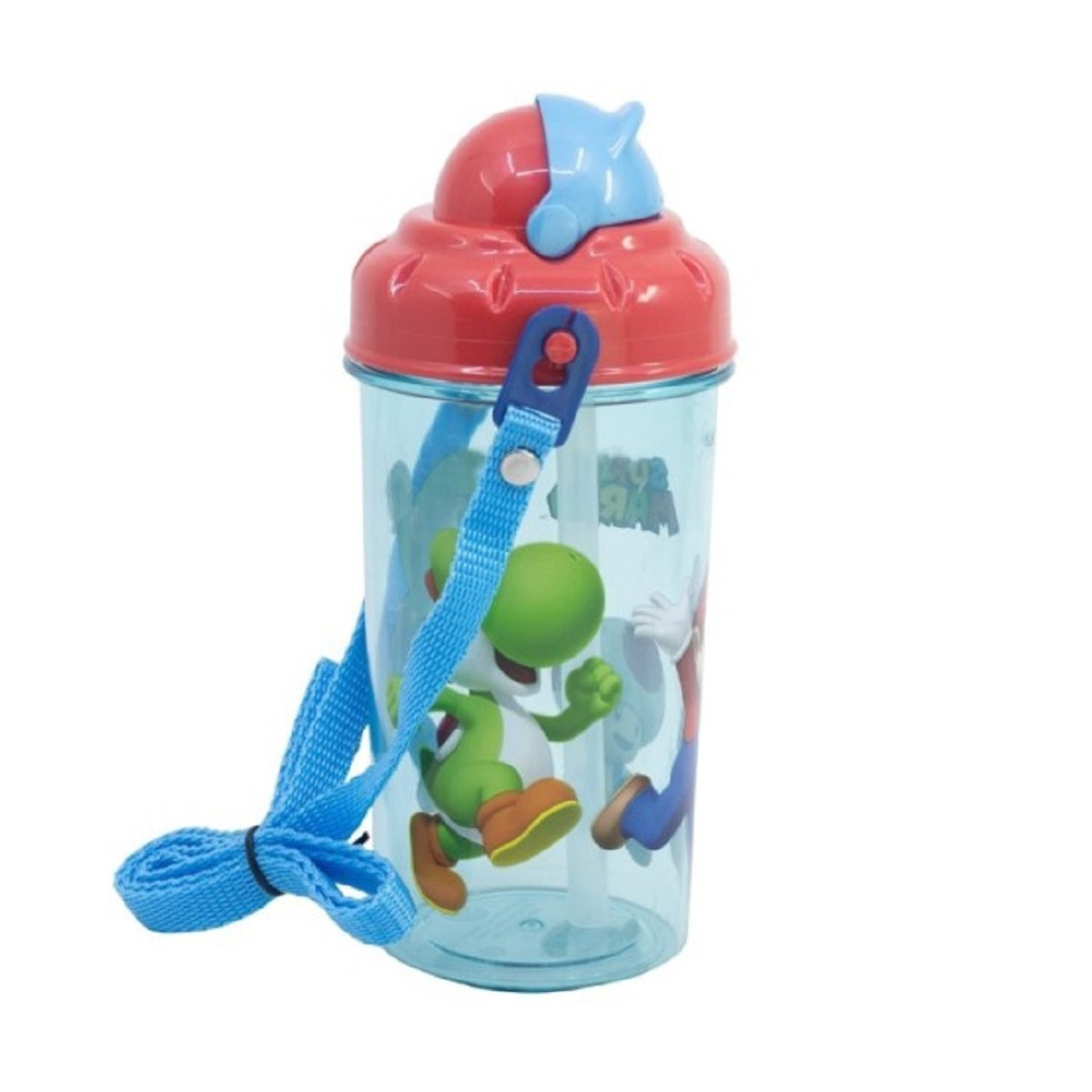 Super Mario Kinder Trinkflasche 465 ml Canteen mit Deckel und Trageriemen