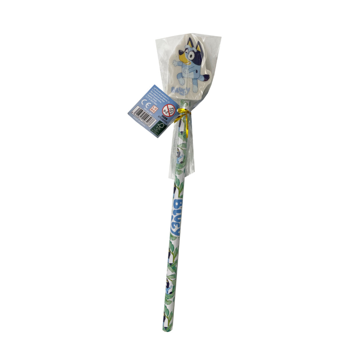 Bluey Kinder Bleistift Blau Schreibwaren Stift mit verziertem Radiergummi