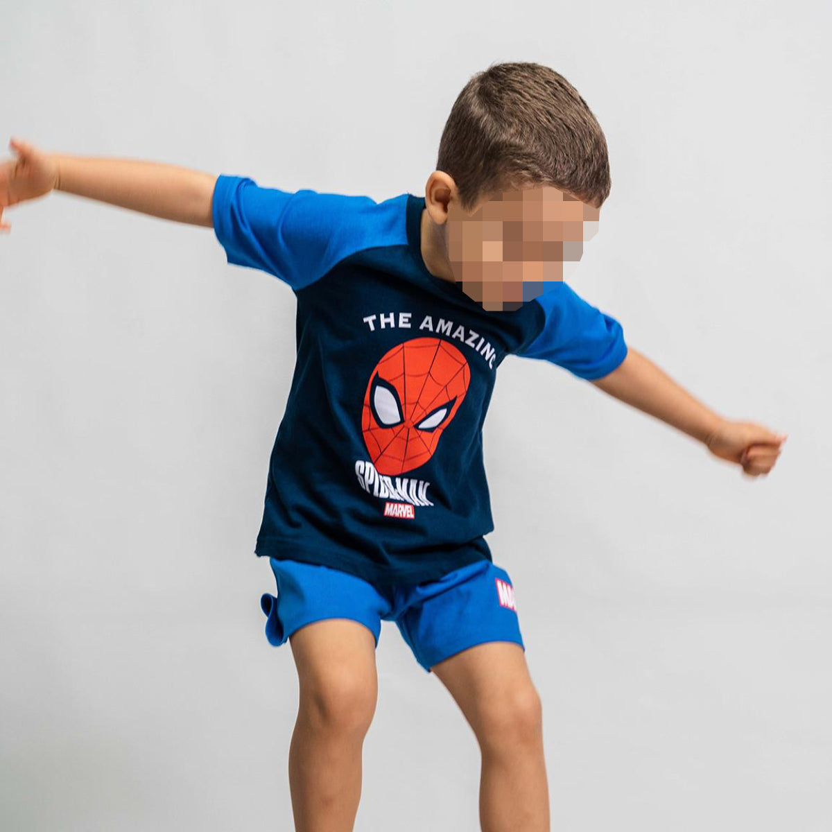 Spiderman Schlafanzug Kinder Pyjama T-Shirt & Short aus 100 % Baumwolle