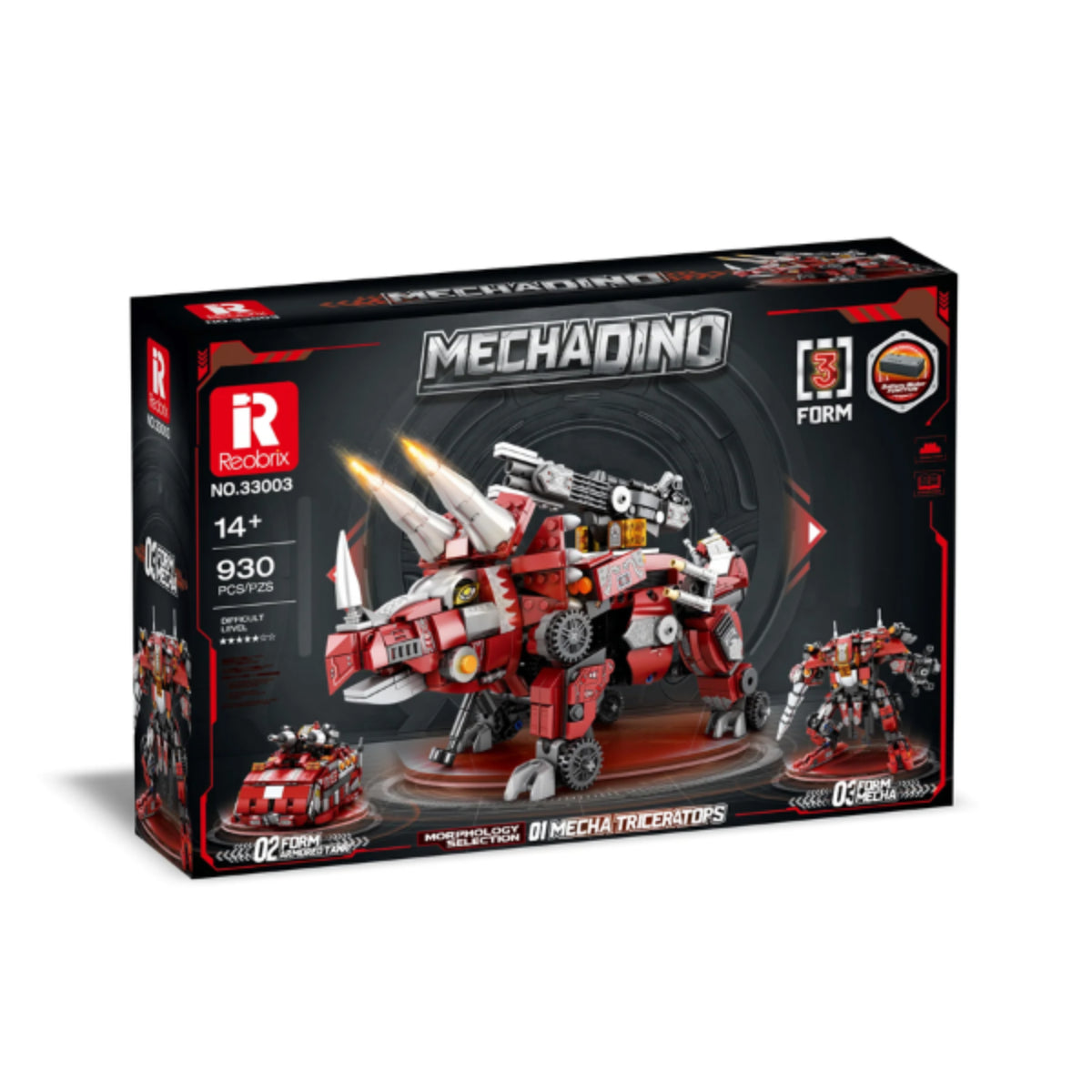 Reobrix 33003 Mecha Dino Klemmbaustein Set 930 Teile ab 14