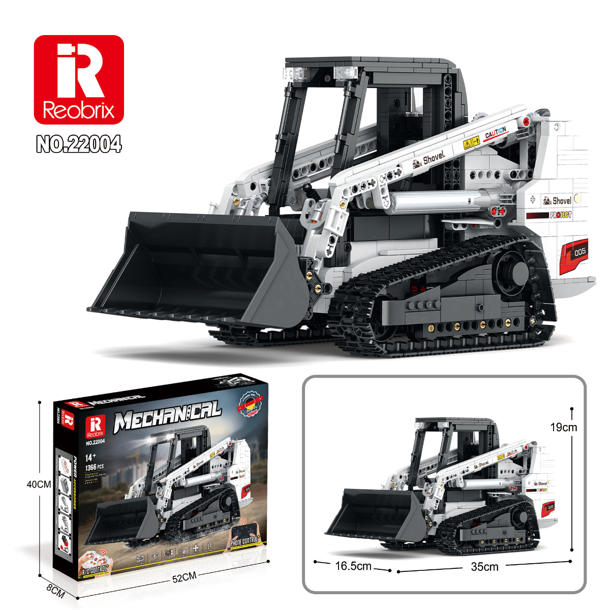 Reobrix 22004 RC Kompaktlader 1366 Teile 35 cm ab 14