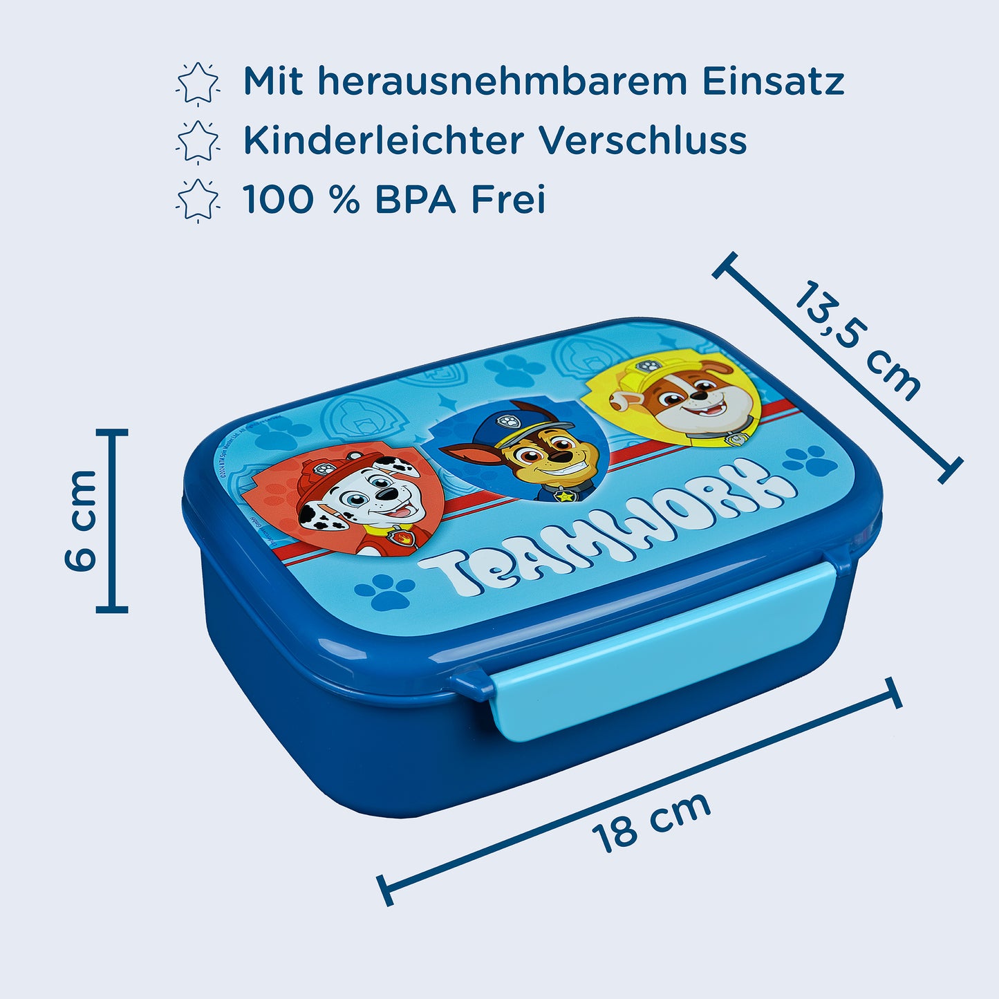 Paw Patrol Lunchset mit Trinkflaschenfach und Lunchbox mehrfarbig