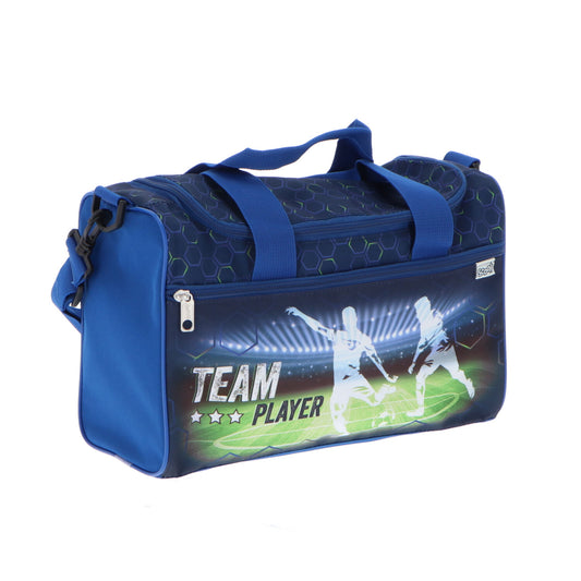 Team Player Reisetasche Sporttasche Blau mit Tragegriffen kompakt