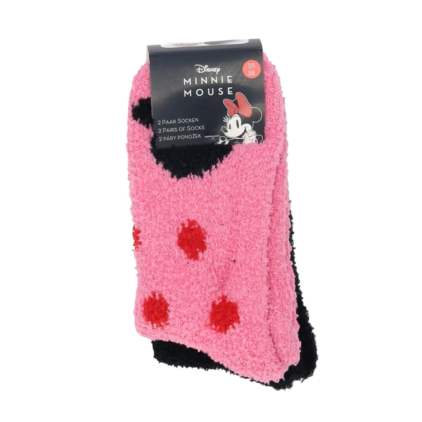 Disney Minnie Mouse 2er Pack Socke mehrfarbig weich atmungsaktiv aus Baumwolle