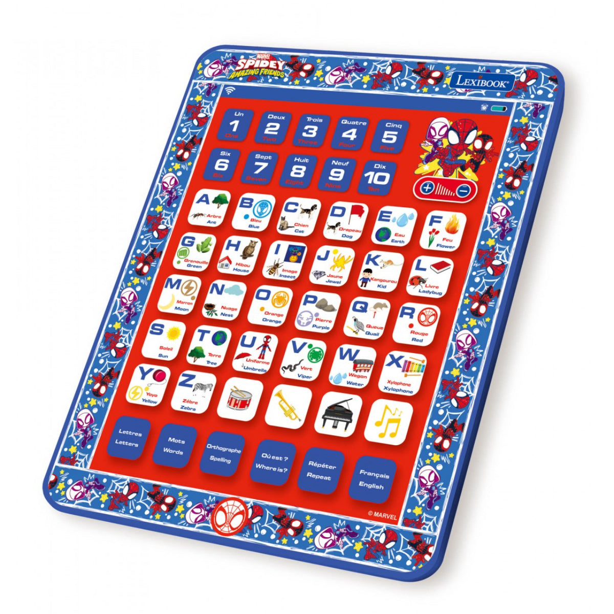Spiderman Lerncomputer Kinder Laptop mit 62 Übungen Denkspiel Rechenspiel