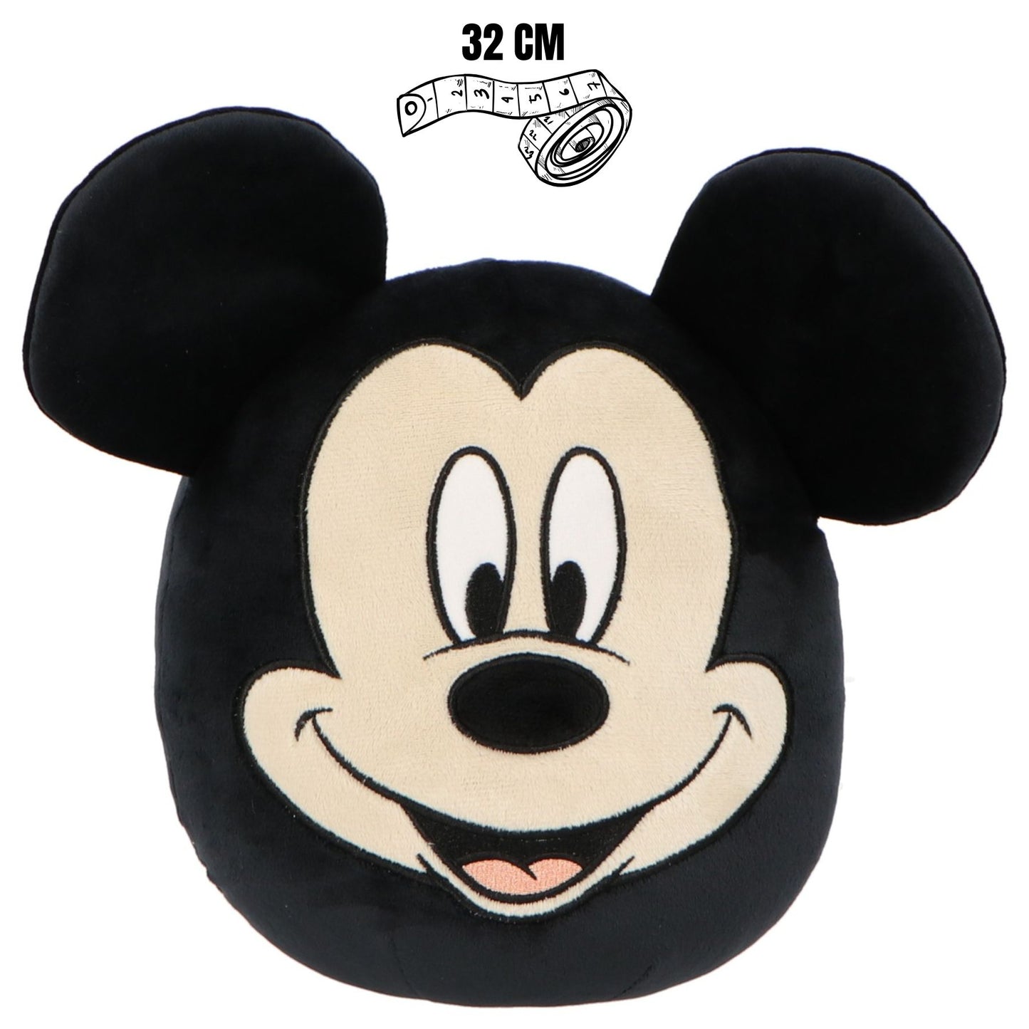 Disney Mickey Mouse Squishy 32 cm weiche Spielzeugfigur in Schwarz für Kinder