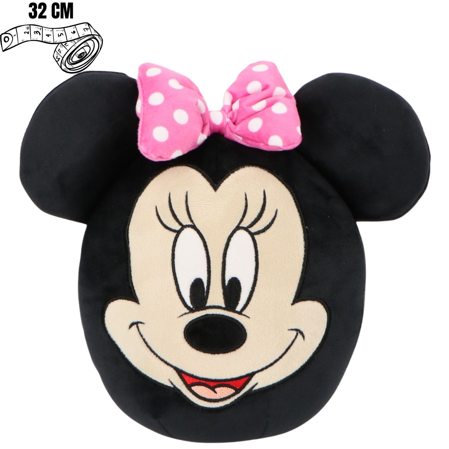 Disney Minnie Mouse Squishy 32 cm weiche Spielzeugfigur in Schwarz für Kinder