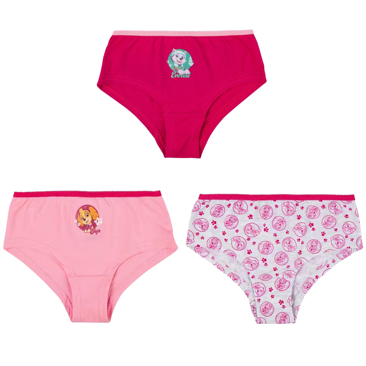 Paw Patrol Mädchen Slips 3er Set Baumwolle Kinder Unterhosen Mehrfarbig