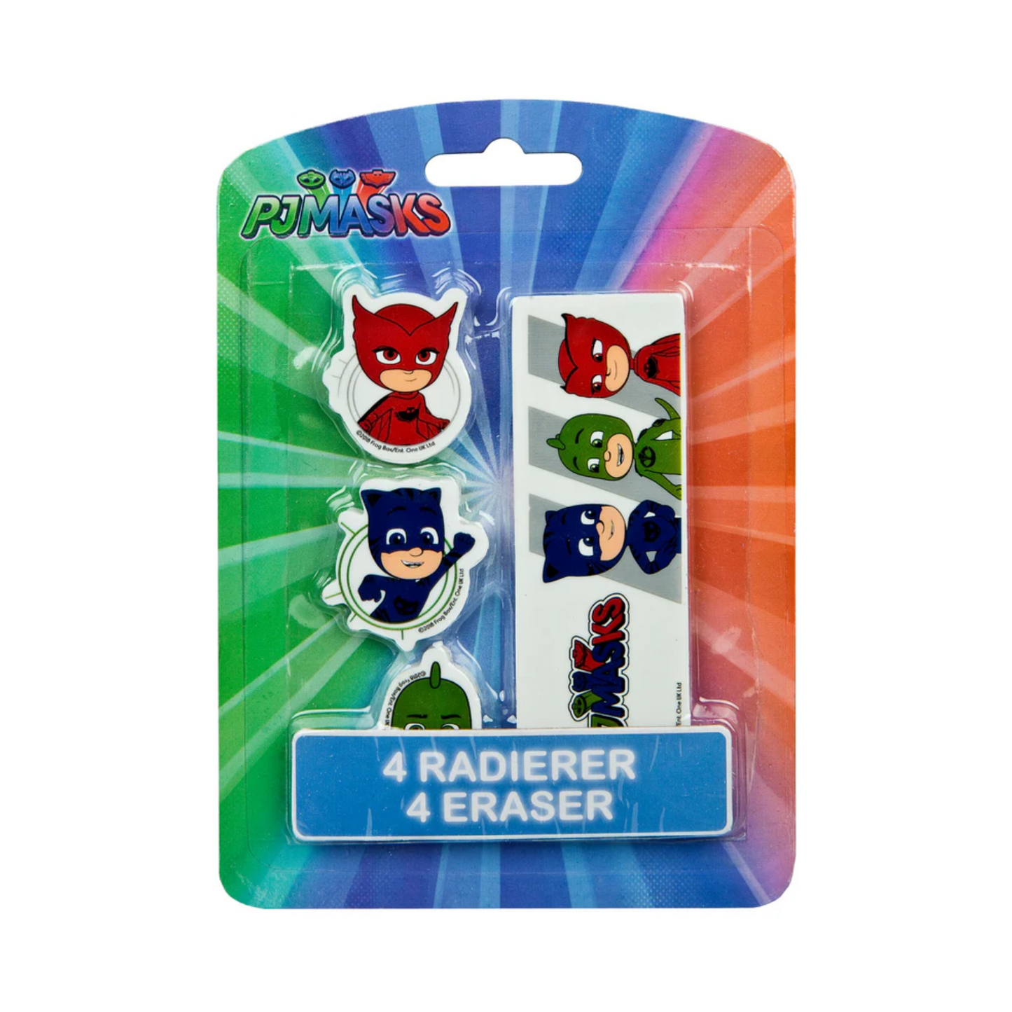PJ Masks Radiergummis geformt 4er Set Schreibwaren Kinder mehrfarbig