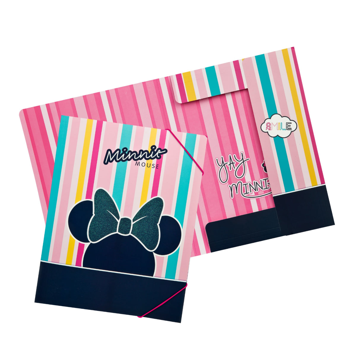 Disney Minnie Mouse Sammelmappe Gummizug Mappe Kinder Schule A4 Ablage