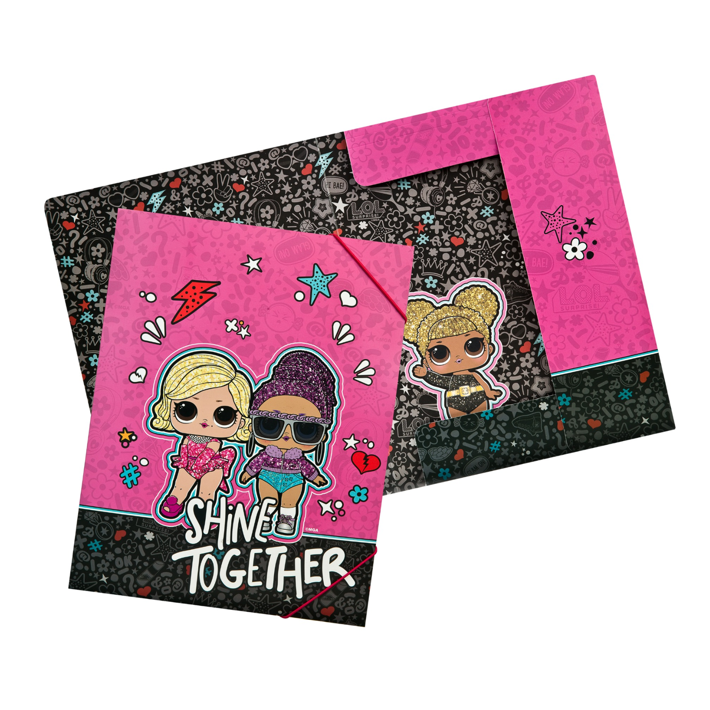 LOL Surprise A4 Mappe Kinder Gummizug Dokumentenmappe Schule