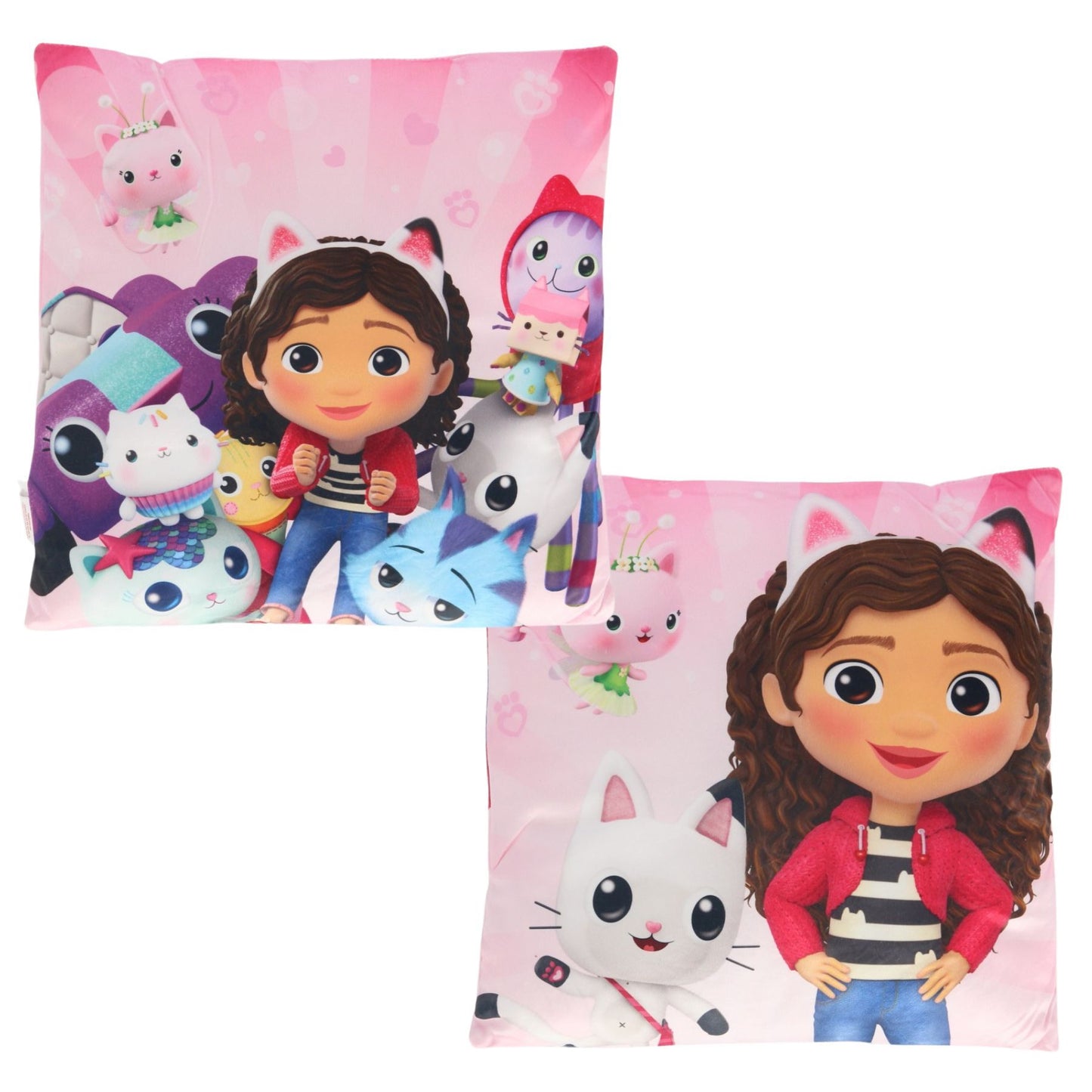 Gabby's Dollhouse 1 Stück Kinderkissen Rosa 38 x 38 cm Dekokissen für Kinderzimmer