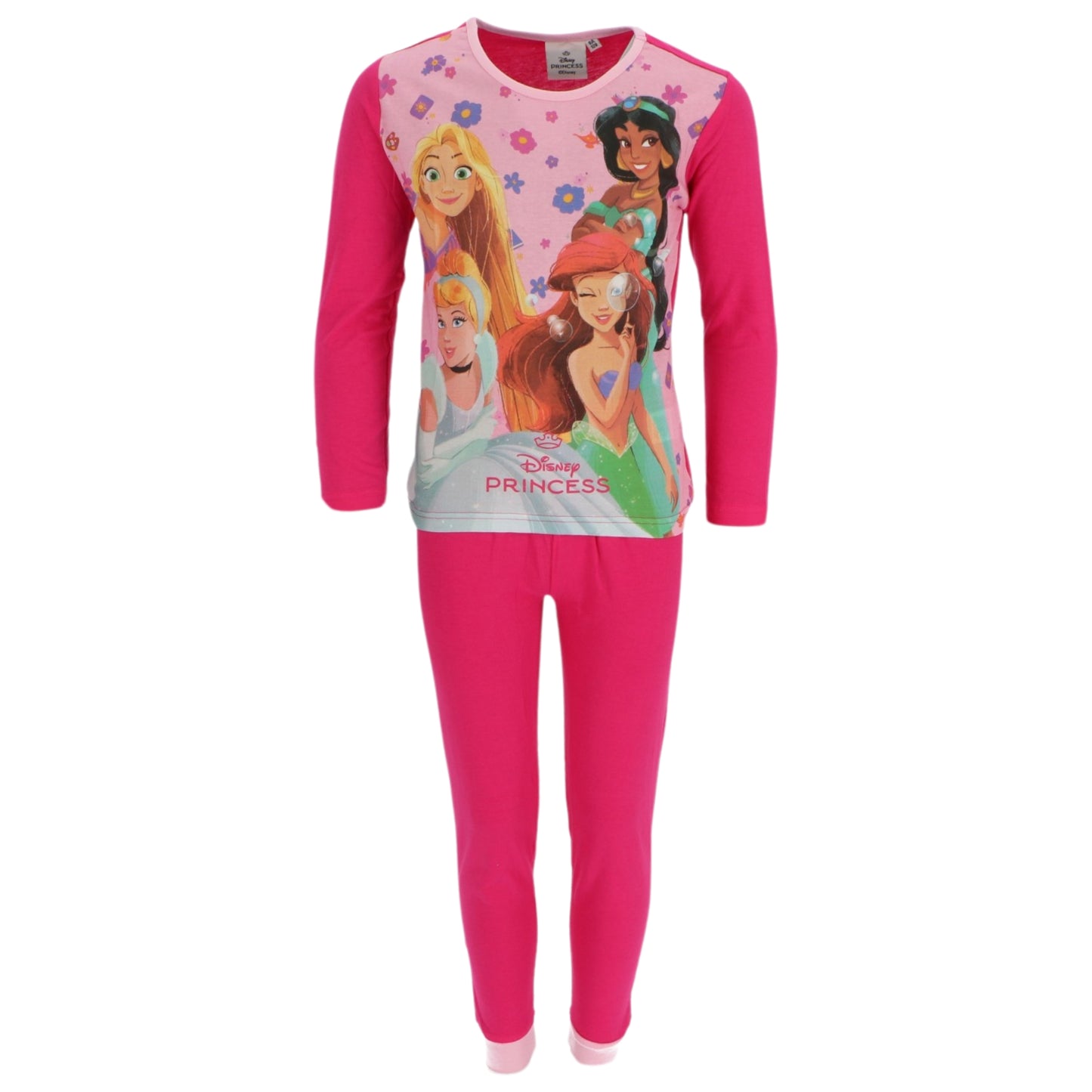 Disney Prinzessin Kinder Pyjama Schlafanzug Langarm Zweiteiler für Mädchen aus Baumwolle