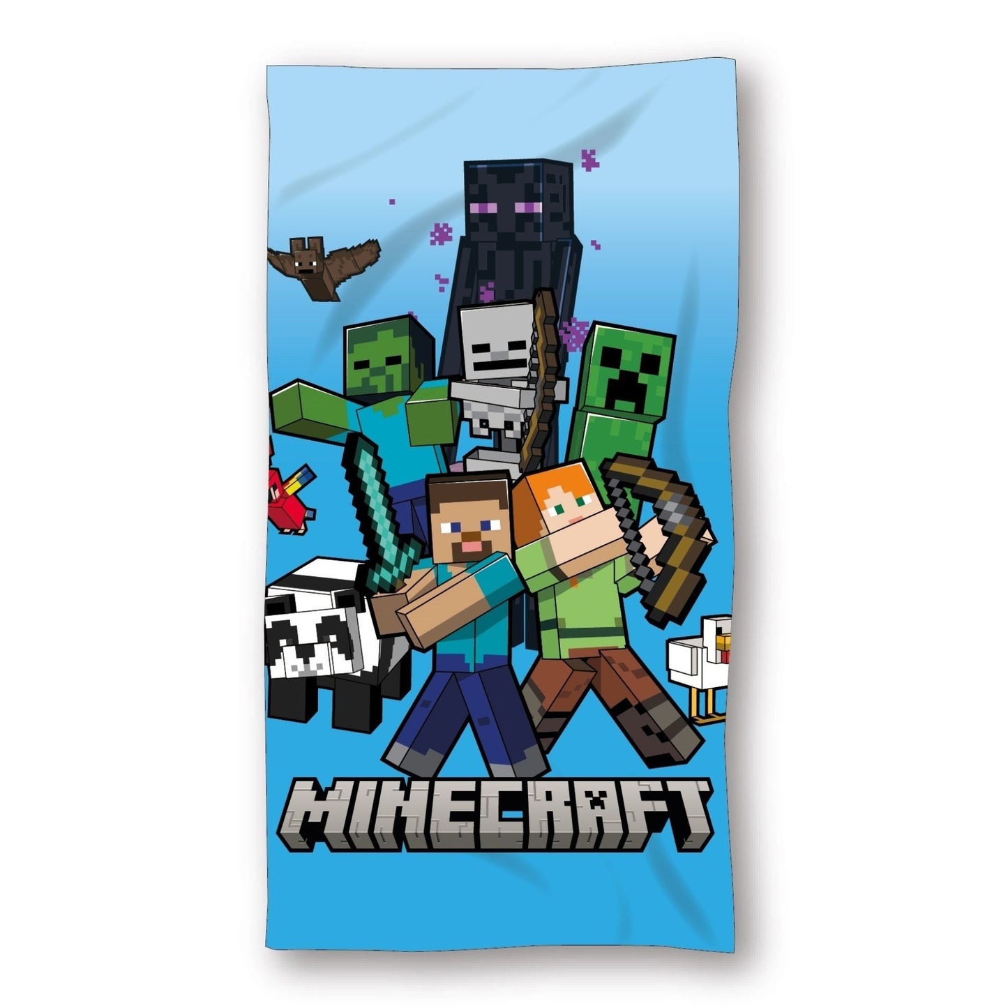 Minecraft Strandtuch Mikrofaser Badetuch 70 × 140 cm Strand Handtuch