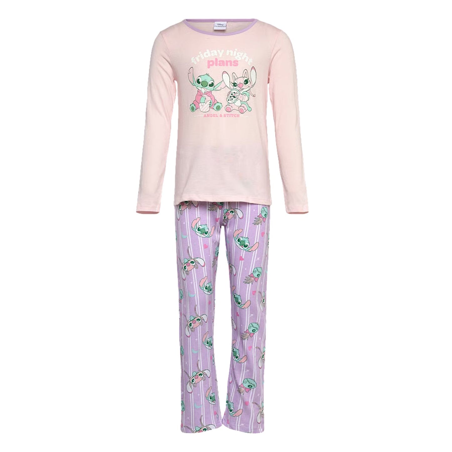 Lilo & Stitch Kinder Pyjama Schlafanzug Langarm Zweiteiler aus Baumwolle