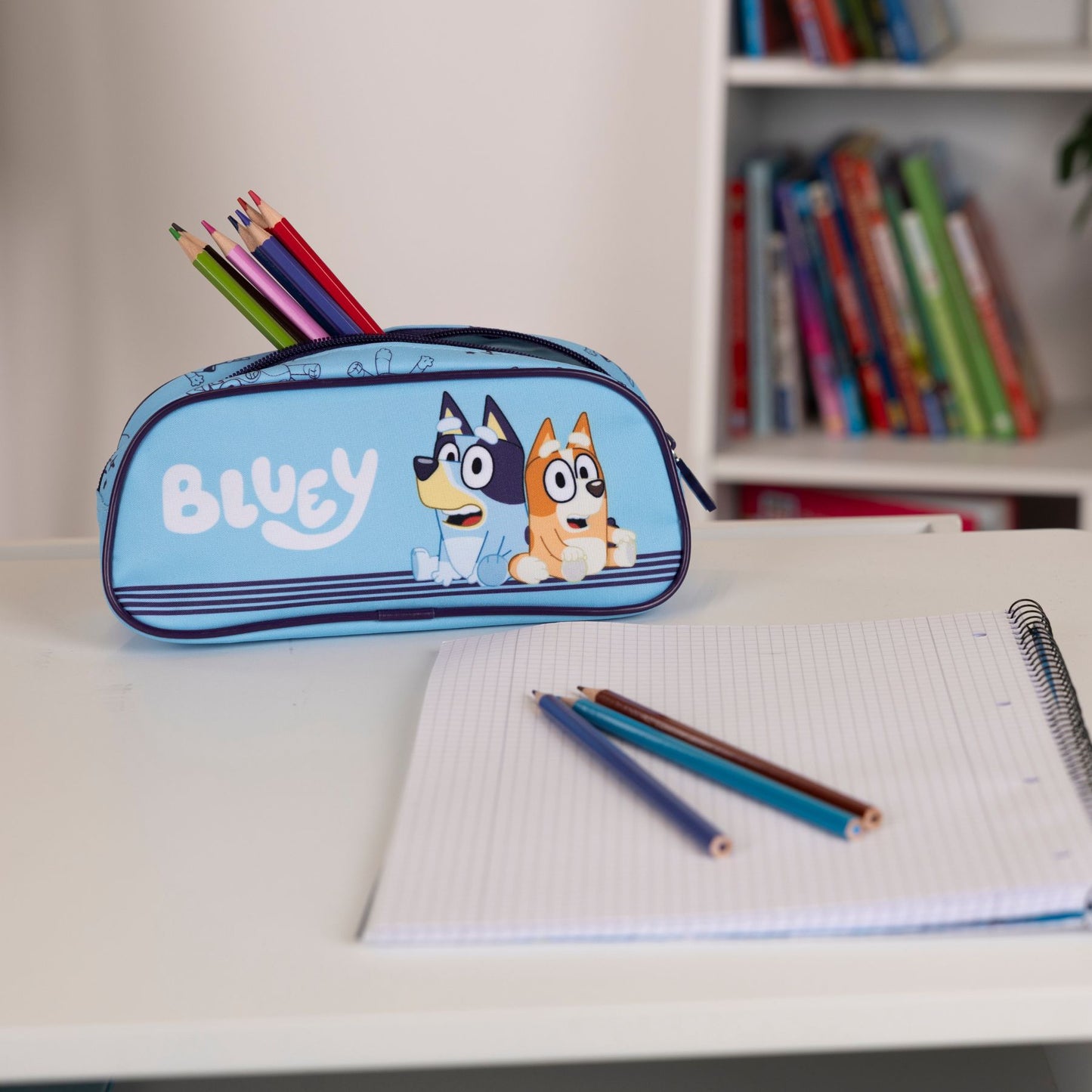 Bluey Mäppchen Kinder Schulmäppchen Etui Stifte Tasche