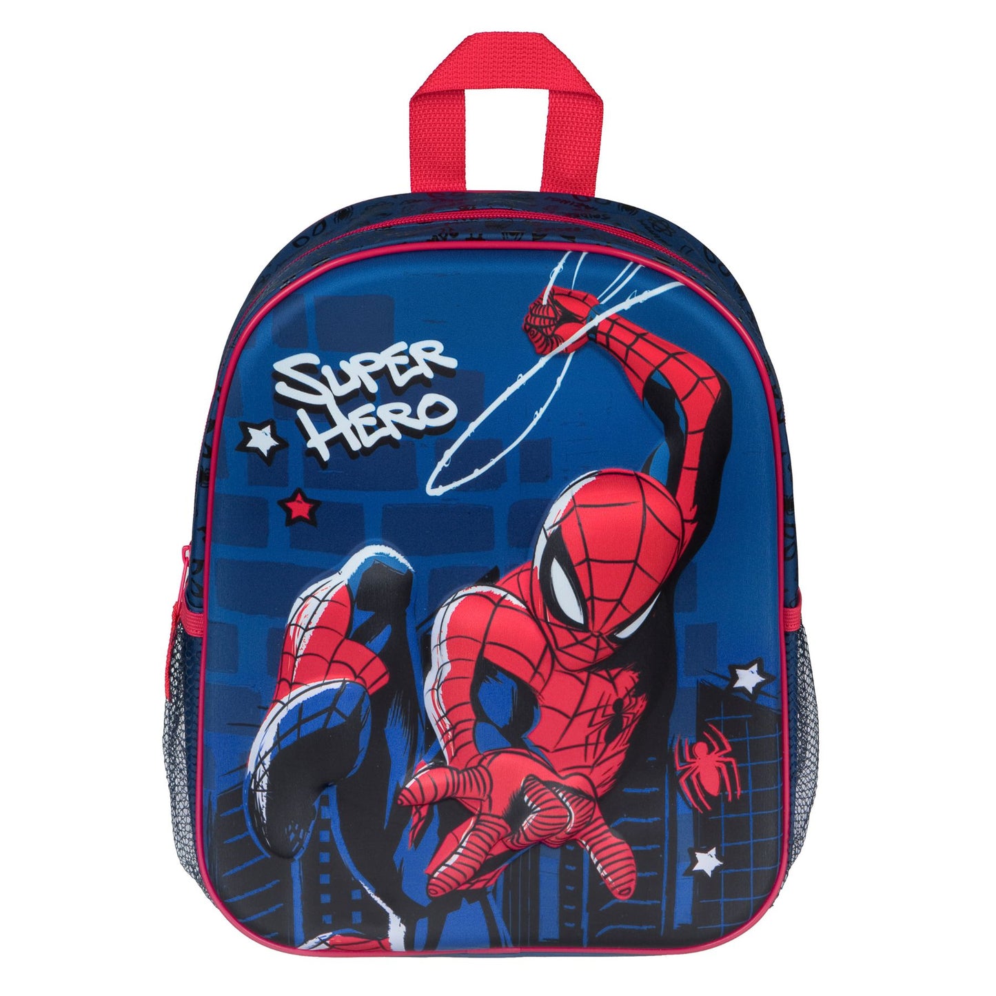 Marvel Spider Man 3D Rucksack blau Kinder Backpack für Kindergarten Schule Freizeit und Reise
