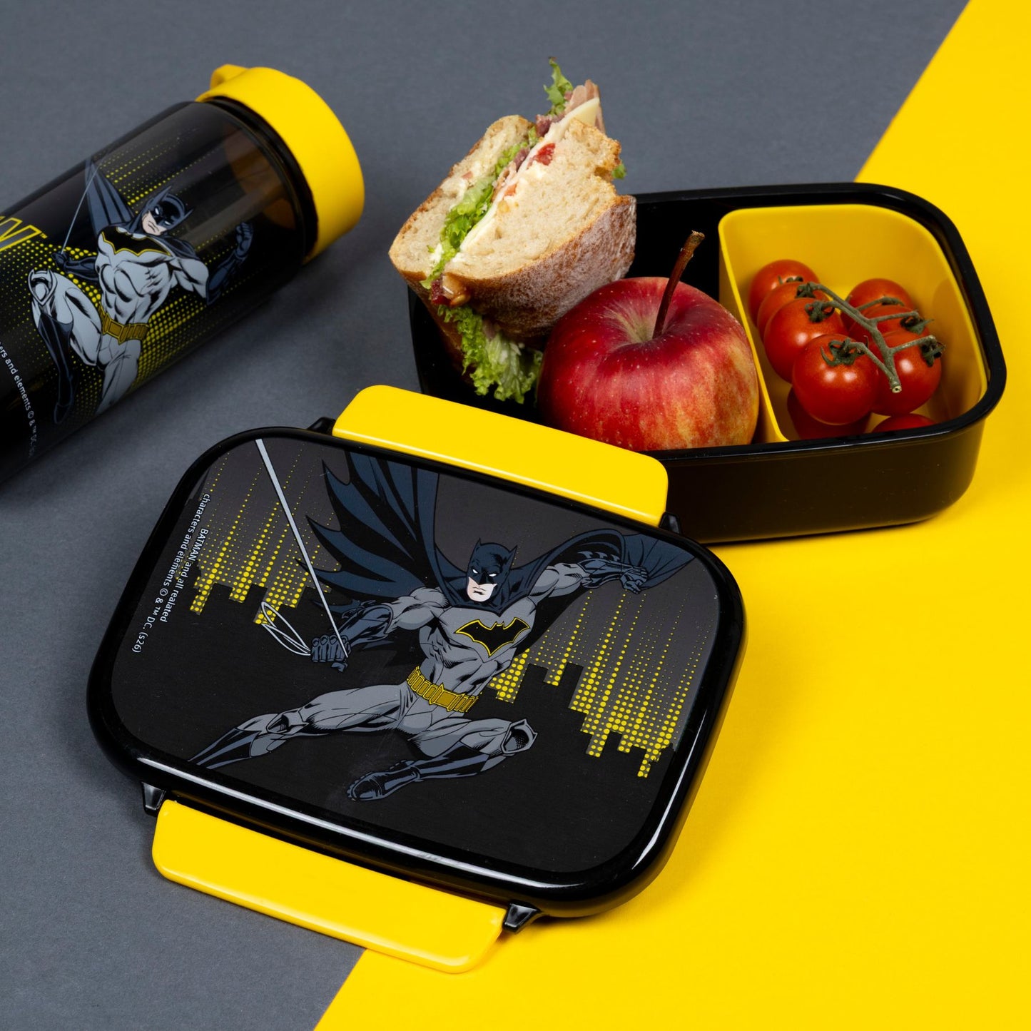 Batman Lunchbox mehrfarbig Brotdose Pausenbox für Alltag Schule und unterwegs
