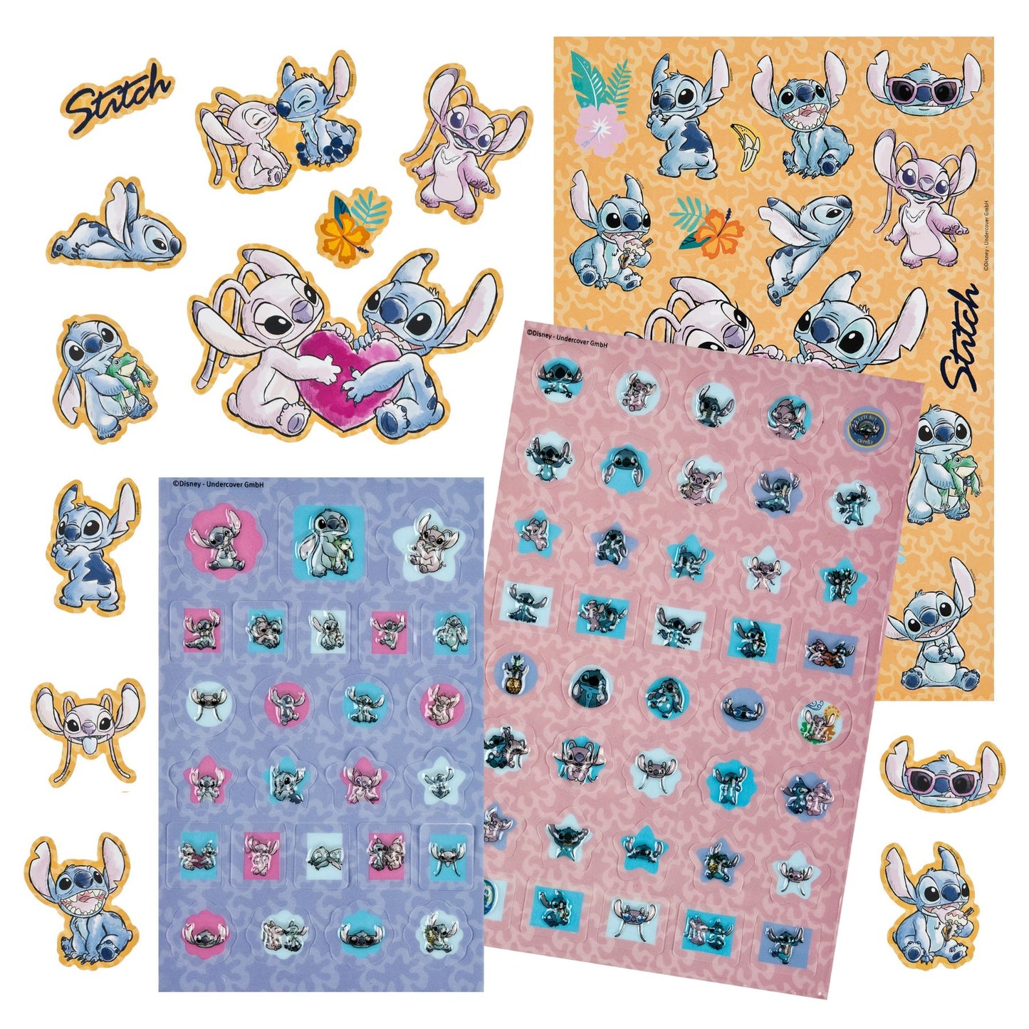 Disney Stitch Sticker Set 500 Stück mehrfarbig Aufkleber Set für Kinder Schule Freizeit und Basteln