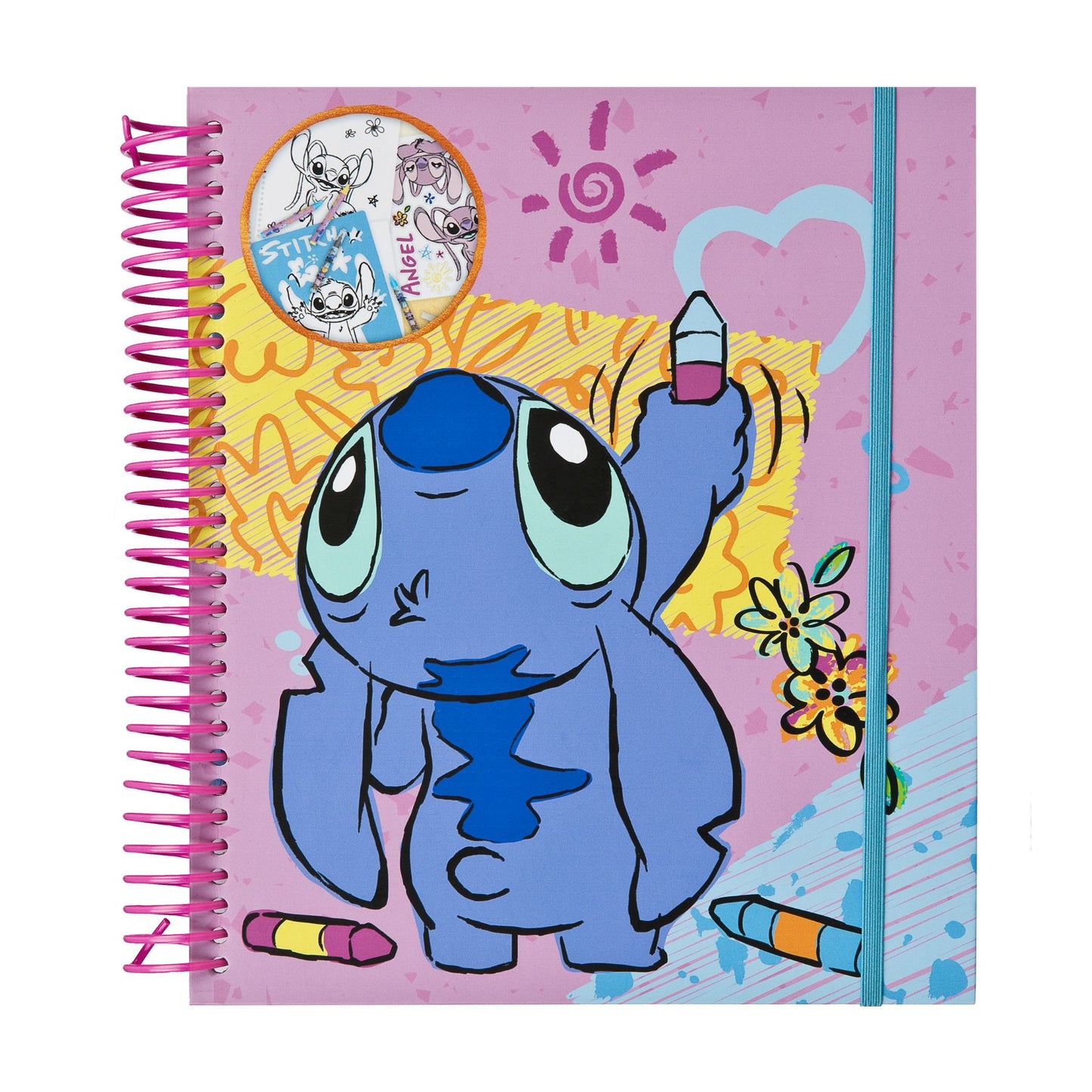 Disney Stitch Malset Kinder mehrfarbig mit Stickern und Stiften Malbuch Set