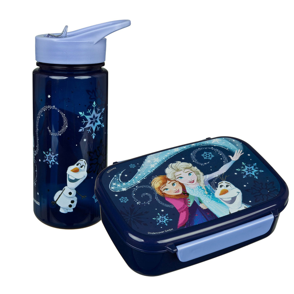 Disney Frozen Lunchset mit Lunchbox und Trinkflasche für Schule Kindergarten Ausflüge