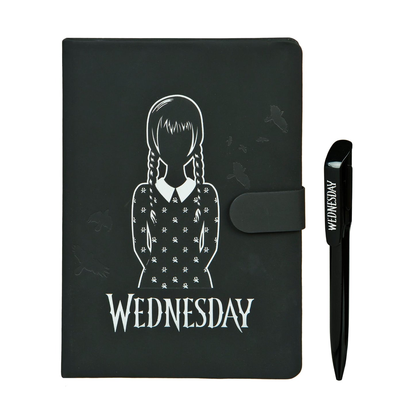 Wednesday Notizbuch schwarz Schreibbuch Journal A5 ähnliches Format für Schule Büro und Alltag