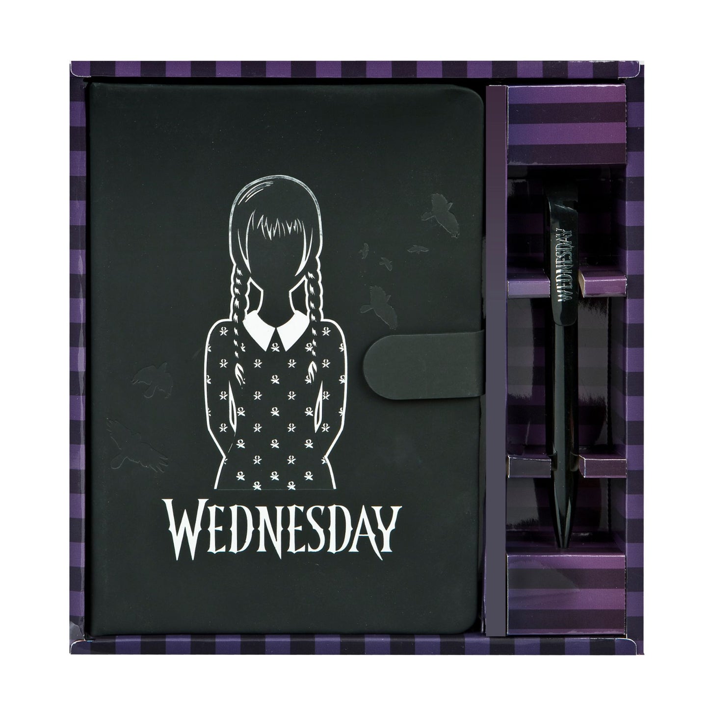 Wednesday Notizbuch schwarz Schreibbuch Journal A5 ähnliches Format für Schule Büro und Alltag