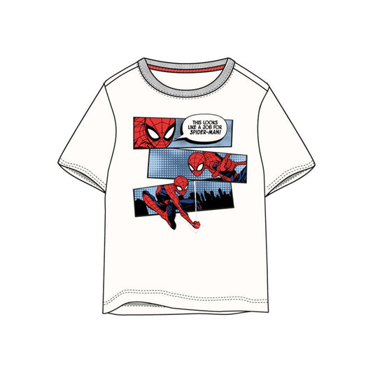 Marvel Spider Man Kinder Kurzarmshirt aus Baumwolle weiß Kinder Shirt