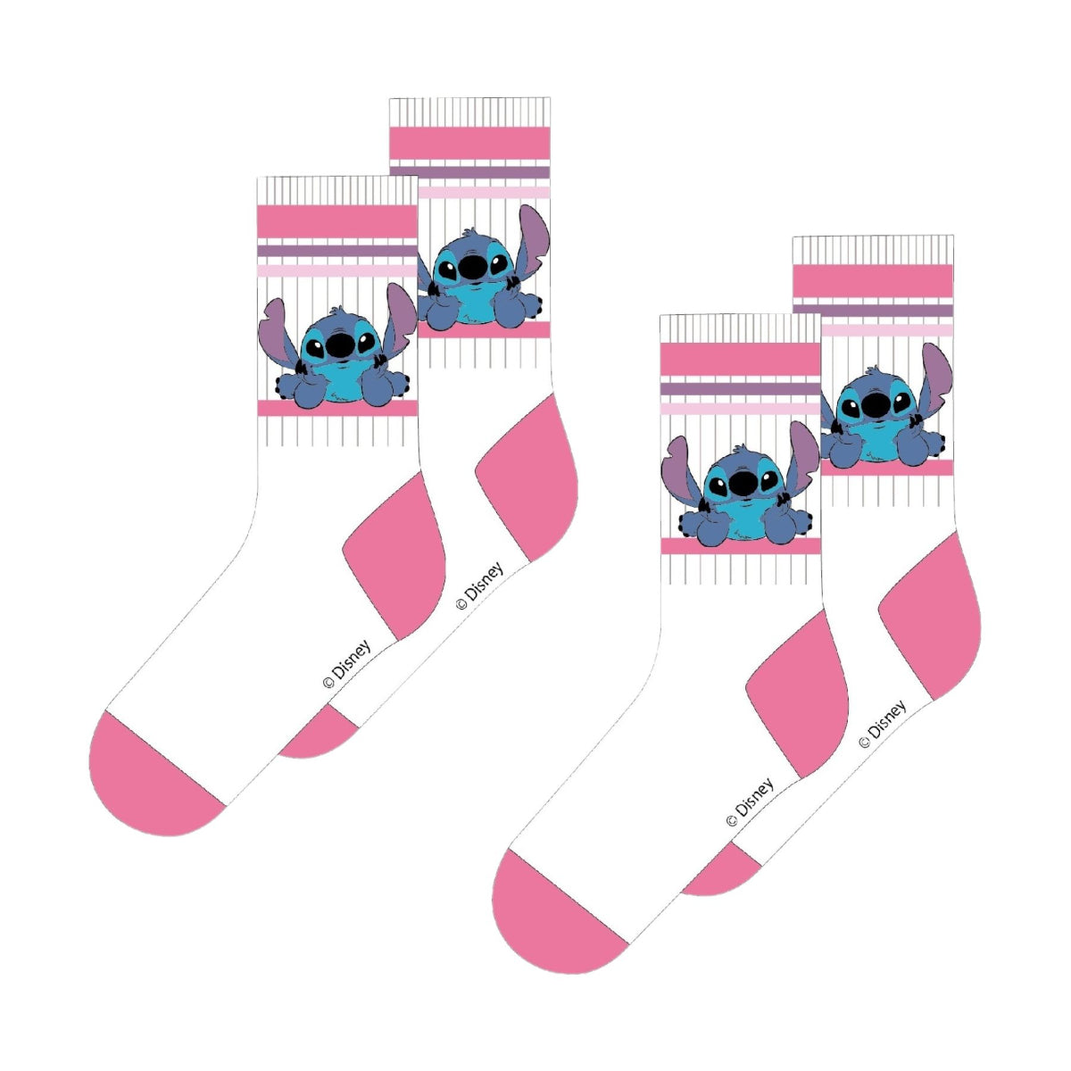 Lilo & Stitch 2'er Pack Kindersocken Sportsocken Baumwollmischung Weiß